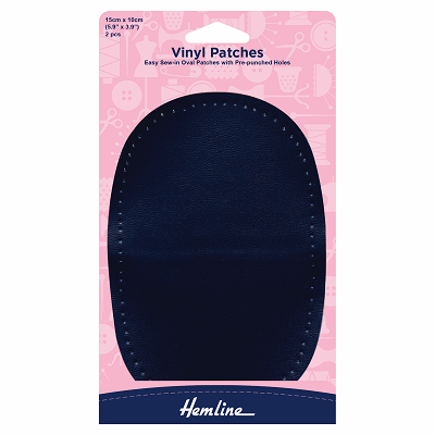 H699.L.NVY Navy Vinyl - Sew On Patches